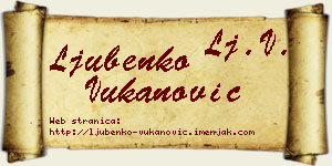 Ljubenko Vukanović vizit kartica